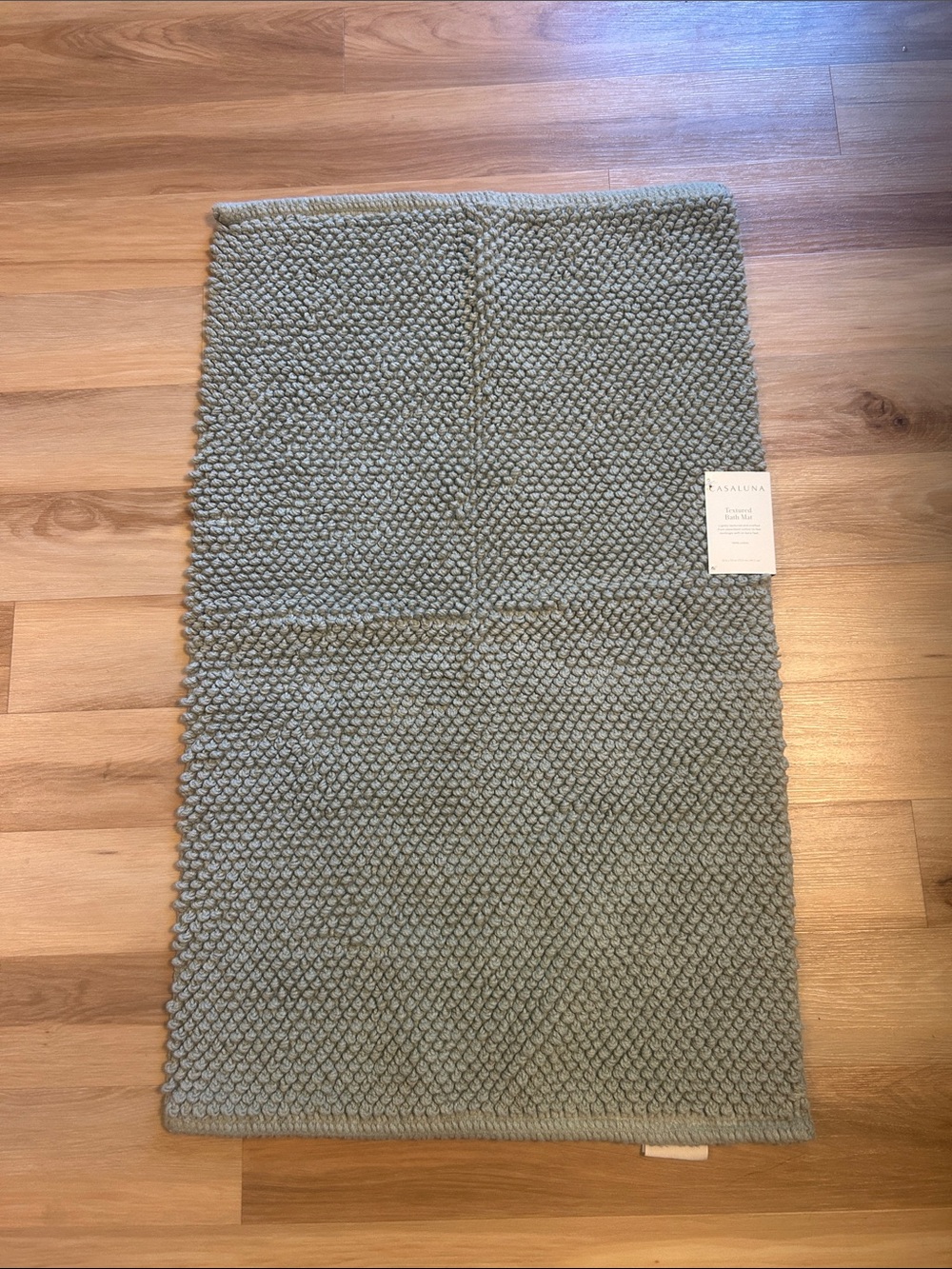 Casaluna Textured Cotton Bath Mat - Sage